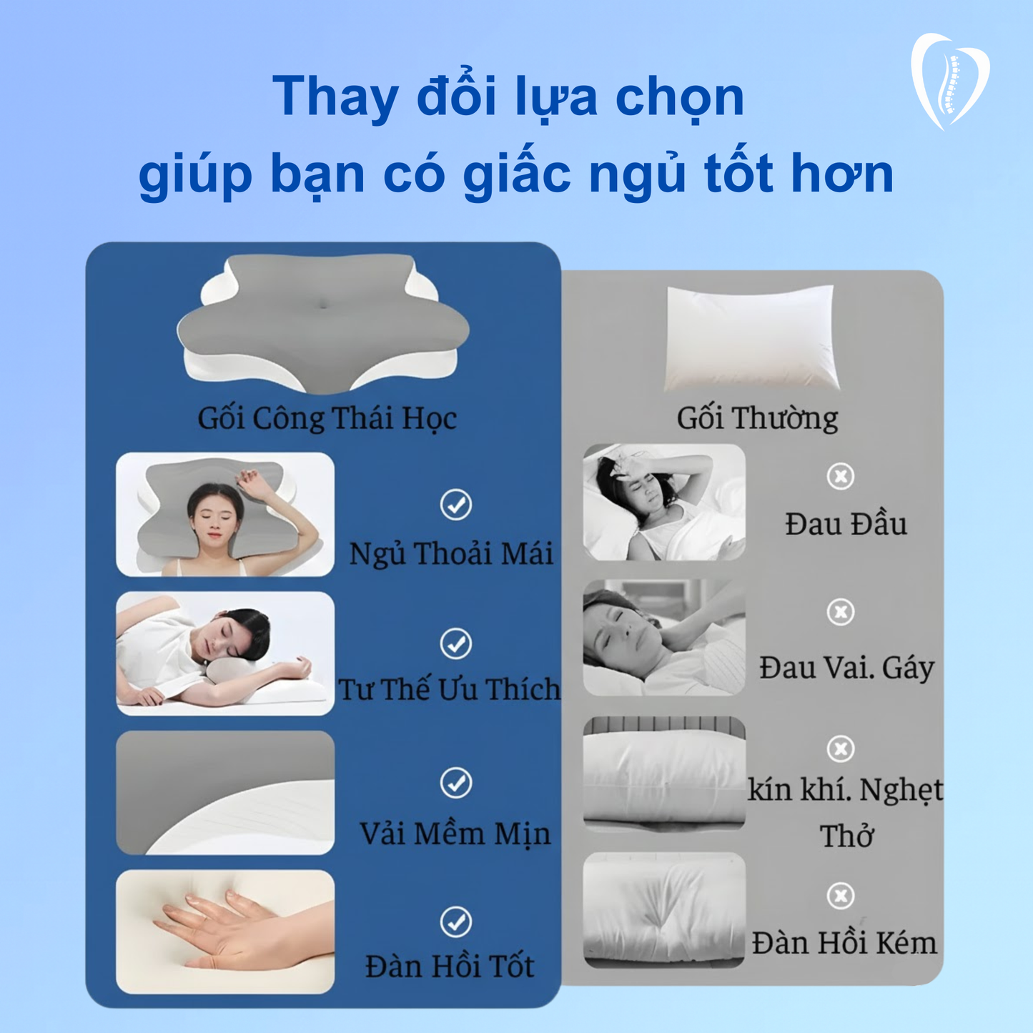 Gối công thái học TheraEase